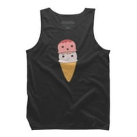 Prijatelji sladoleda tako kavajska, Muška grafička tamno siva Majica Bez rukava - dizajn Iz e-maila