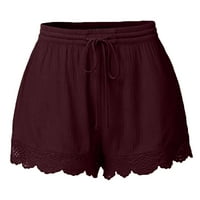 Ženske plus size Rasprodaje modne ženske čipkaste kratke hlače s užetom Plus size joga Trenirke Tajice hlače u