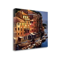 Likovna umjetnost Tangletouna mediteranska luka, grafički otisak na omotanom platnu