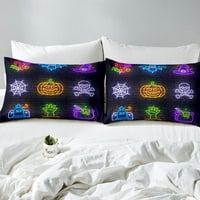Noć vještica posteljina set Set pune veličine sjajne zvijezde galaksije comforter naslovnica za djecu slatka crtana