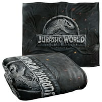 Jurassic World Fallen Kingdom Logo službeno licenciran Silky Touch Super Soft Backet 50 '60'