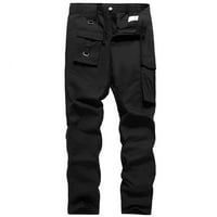 Muške Radne hlače s više džepova, taktičke ulične teretne hlače, planinarske vojne hlače ravnih nogu