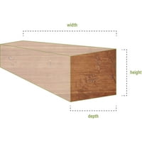 Ekena Millwork 8 H 8 D 60 W Pecky Cypress Fau Wood Kamin Mantel, prirodni pepeo