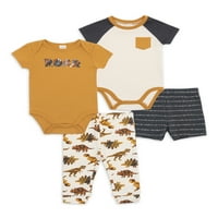 Petit Lem Baby Boy Outfit Set, 4-komad, veličine 3m-24m