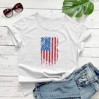 Rasprodaja, ženske ljetne majice, bluza s okruglim vratom s printom Dan neovisnosti, ženske široke bluze kratkih