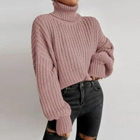 Zimski jesenski džemperi za žene žene modni preveliki pleteni kornjača najlonskog pamuka plus ženski džemper