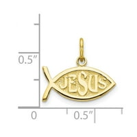 Amulet-riba Ihtus od zlata od 10 karata, Proizvedeno u SAD-u
