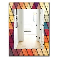 Dizajnersko moderno ogledalo trokutasta polja u boji 22 - zidno ogledalo