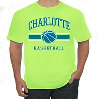 Wild Bobby City of Charlotte Basketball Fantasy obožavatelj Sportske muške majice, sigurnosno zeleno, 4x-veliki