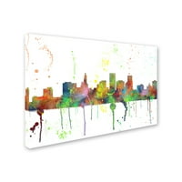 Zaštitni znak likovna umjetnost St Paul Minnesota Skyline mclr-1 Canvas Art by Marlene Watson