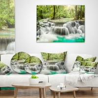 DesignArt Kanchanaburi Erawan vodopad - Jastuk za bacanje fotografije - 16x16