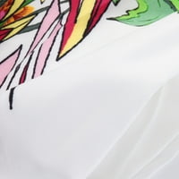Hesxuno ženska ležerna duga haljina s prugastim cvjetnim printom bez rukava maxi haljina