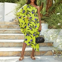 Haljine za žene, ležerna ljetna haljina za plažu A kroja s cvjetnim uzorkom srednje duljine s kratkim rukavima