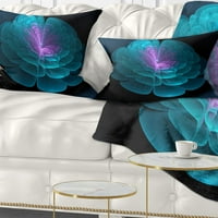 Dizajn apstraktna plava cvjetna fraktalna pozadina - jastuk za cvjetni bacanje - 12x20