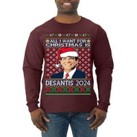 Divlji Bobbi, sve što želim za Božić su Desantisovi izbori za predsjednika, ružni Božićni džemper, muška košulja