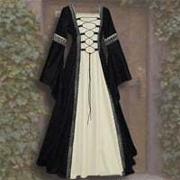 Jsaierl Womens renesansni kostim retro srednjovjekovni viktorijanski gotički plus haljine cosplay cosplay princess