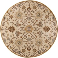 Umjetnički tkalci albi beige tradicionalni 8 'okrugli prostirki prostirku