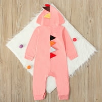 Entyinea dječja djevojka odjeća Print romper dukserice onesie dugih rukava jesen jesen zimska outfit ružičasta