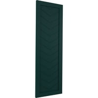 Ekena Millwork 15 W 73 H TRUE FIT PVC jednostruka ploča Chevron Moderni stil Fiksni nosači, toplinski zeleni