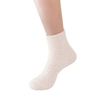 Znojne čarape za žene, debele vunene čarape za žene, jesensko-zimske čarape jarkih boja, čarape srednje dužine,
