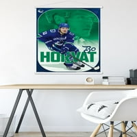 Vancouver Canucks - Bo Horvat zidni plakat s drvenim magnetskim okvirom, 22.375 34