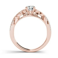 Carat T.W. Dijamantna vintage 14KT zaručnički prsten ruže zlata