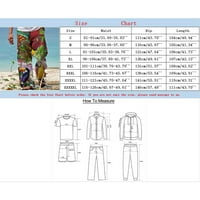 Muške Ležerne hlače s digitalnim 3-inčnim printom s remenom za vezanje, hlače su jednostavne