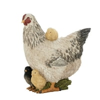 Dekodirajte polistoneovu skulpturu Farmer piletina i pilići