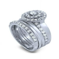 Vjenčani prsten s okruglim rezom i cirkonij za mladence
