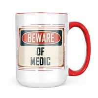 Neonblond Čuvajte se Medicine Vintage šalica sa smiješnim natpisom poklon za ljubitelje kave i čaja