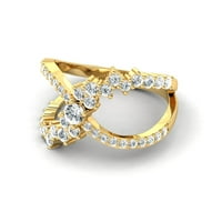 Veliki dijamantni prsten, prsten od ružičastog zlata po mjeri, dijamantni prsten za vjenčanje, prsten od čistog