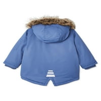 George Toddler Boy Fau Fur s kapuljačom Parka Zimska jakna kaput